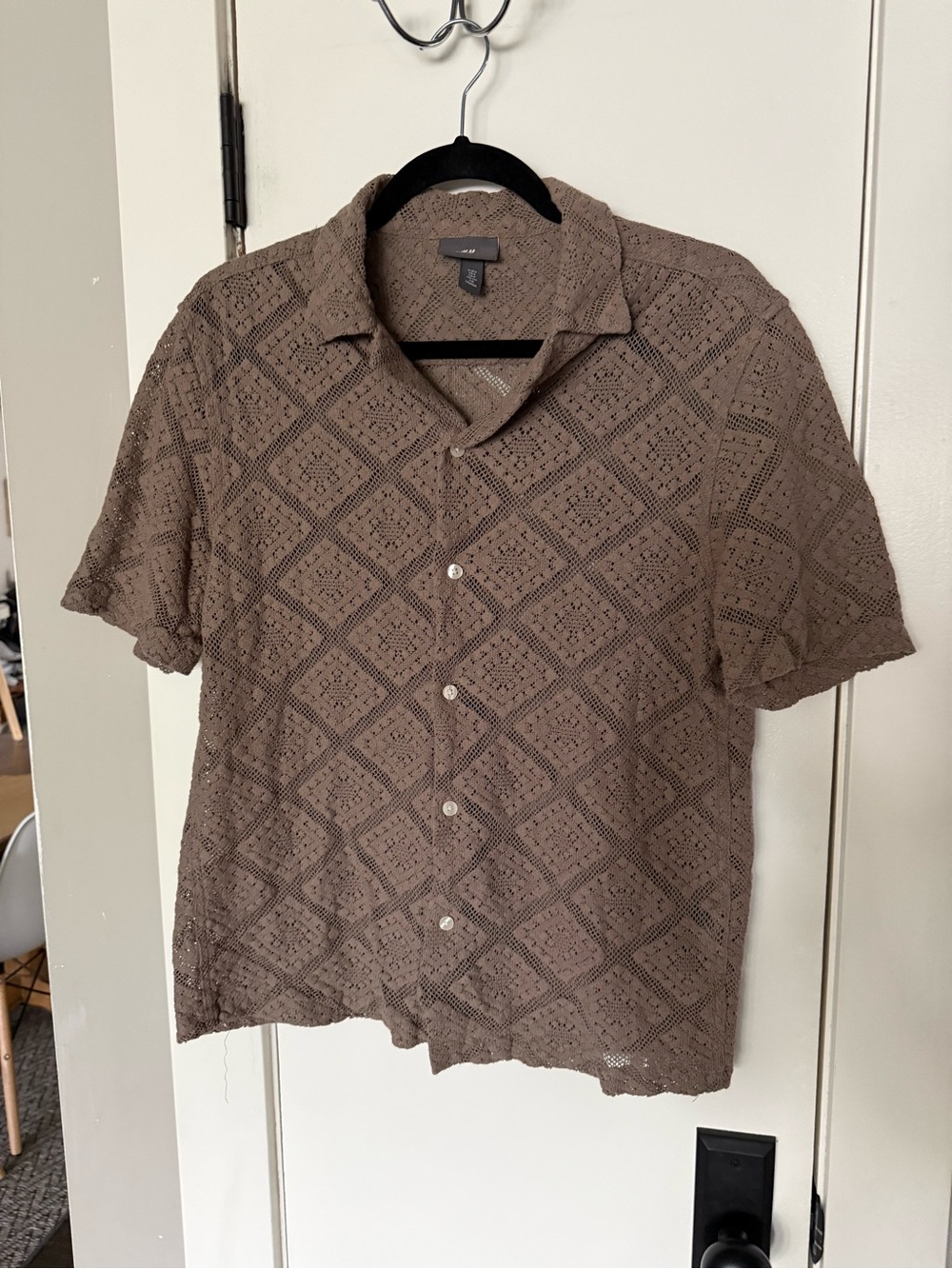 H&M knit boho styled short sleeve button up - Picture 2 of 7